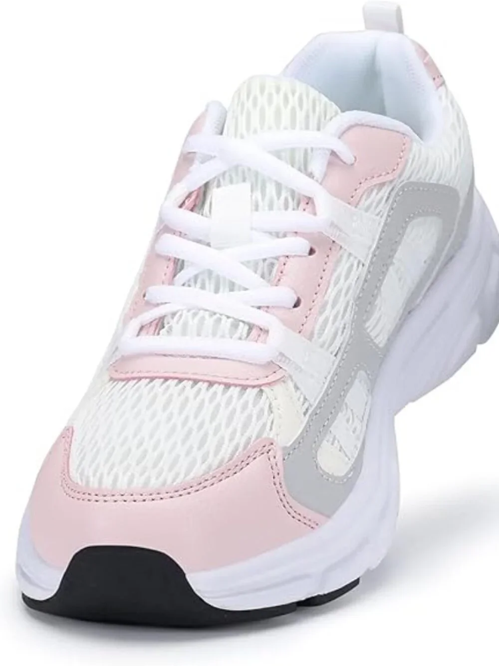 Women's Pink White Walking Shoes Comfortable Running Casual Tennis Sneakers